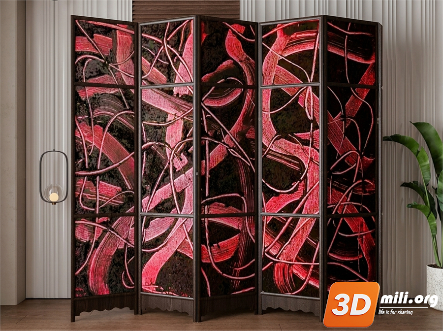 Folding screen Skp Files 